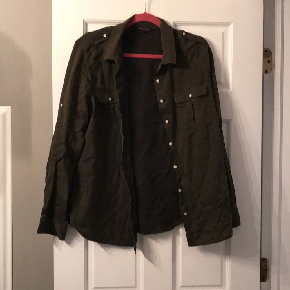 Dark green banana republic button down